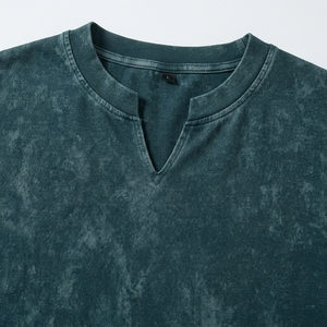 Popular Oversized <b>Vintage</b> <b>T</b> <b>Shirt</b> for Men Premium Washed Cotton Relaxed Fit V-neck Blank Streetwear Casual Urban Fashion Tee - Product Image 6