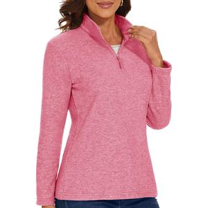Sudadera corta de gran tamaño con media cremallera personalizada de alta calidad para mujer, Sudadera con capucha de manga larga sólida, estilo informal transpirable a prueba de viento - Product Image 2