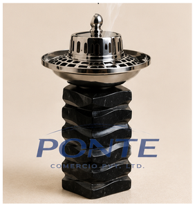 Modern Architectural Bukhoor Burner Luxury Geometric Incense Holder For Home Decor & Aromatherapy Stainless Steel Ventilated <b>Oud</b> - Product Image 3