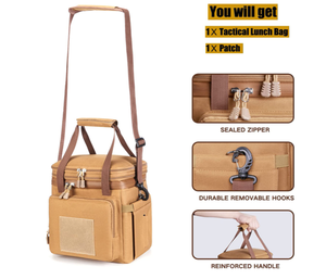 Tactical Lunch Box for Men,Expandable Insulated Lunch Bag,Leakproof Lunch Cooler Bag Durable Thermal Lunch Tote for Adults Work - Product Image 2