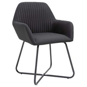 Juego de 6 Sillas de Comedor Negras de Poliéster y Acero con Recubrimiento en Polvo - Product Image 2