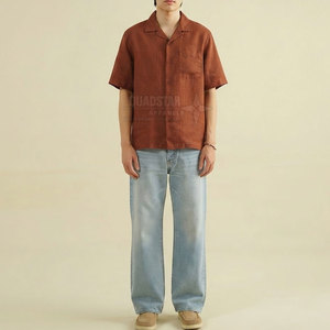 Conjunto de Dos Piezas para Hombre, Diseño Moderno, Transpirable, Informal, para Verano, Color Sólido, Logotipo Personalizado, Felpa, Poliéster/Algodón - Product Image 1
