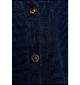 Custom Men's Oversized V-Neck 100% Cotton Anti-Wrinkle Breathable <b>Cardigan</b> <b>Sweater</b> with Single Button Closure Long Sleeve - Product Image 3