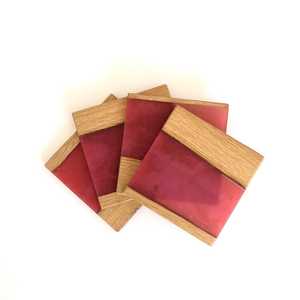 Premium Acacia Wood & Resin Coaster Collection Handcrafted Luxury Beverage Coasters for Modern Homes, Offices, Housewarming - Product Image 2