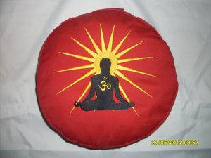 Cojín Redondo Gris Oscuro para Yoga y Meditación, de Lona de Algodón, Portátil, para Adultos, para Uso en Ejercicios - Product Image 4