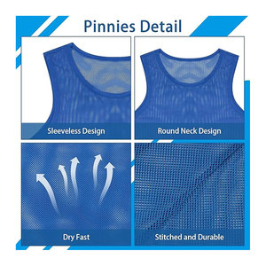 Pinnies Soccer Mesh Practice Jersey Scrimmage Vest Team Soccer Pennies for Sports Adult Youth Kids Training Bib Breathable - Product Image 4