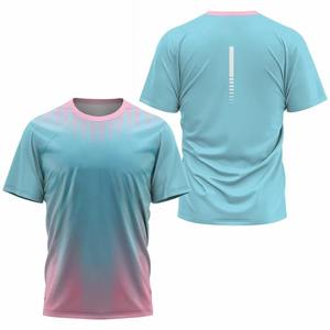 Camiseta de Hombre de Manga Corta con Cuello Redondo, Diseño a Rayas, Transpirable, con Bloques de Color, Tejida, 100% Algodón, Corte Regular, Informal - Product Image 3