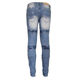 Wholesale Men Vintage Light Premium Denim Jeans Streetwear Straight Fit Distressed Casual <b>Pants</b> Trendy Y2K Summer Solid Front - Product Image 2