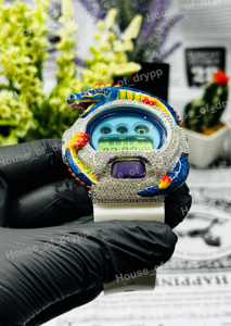 Montre numérique unisexe de luxe, style Hip Hop Bling, avec design Dragon Iced Out et diamants Moissanite colorés, pièce de déclaration - Product Image 5