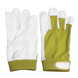 Gants de travail en coton à doigts entiers avec grip antidérapant, pour usage extérieur, unisexe, toutes saisons, fermeture auto-agrippante, bleu sarcelle et blanc - Product Image 3