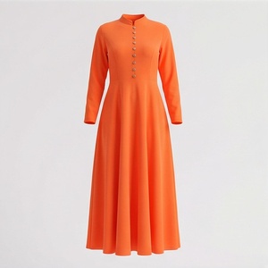 Ropa Islámica para Mujer, Abaya de Manga Corta, Múltiples Bolsillos, Color Personalizado, Forro Plateado, Vestido Largo - Product Image 1