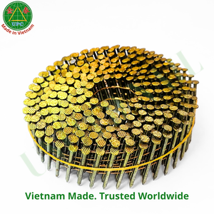 2.1x32mm Zinc Yellow-Chromate Plated Coil Pallet <b>Nails</b> Flat/Checkered Head & Smooth Shank from Vietnam | clavo en rollo - Product Image 6