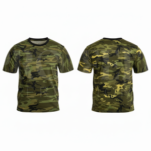 เสื้อยืดพิมพ์ลายพรางน้ำหนักเบา ระบายอากาศได้ดี แขนสั้น คอกลม สำหรับผู้ชาย เหมาะสำหรับกีฬากลางแจ้งและการฝึกซ้อม - Product Image 3