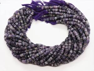Cuentas de Charoita Natural Lisas Tipo Heishi en Forma de Neumático, Hilos de 5MM y 6MM, Cuentas de Piedras Preciosas para Fabricación de Joyas, Precio al por Mayor, Proveedor Indio - Product Image 6