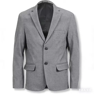 Personalización de Telas, Tallas Personalizadas, Venta Caliente, Blazer Casual de Negocios para Hombre de Alta Calidad, Chaqueta de Traje Ajustada de Un Solo Pecho, de Lana Peinada - Product Image 6
