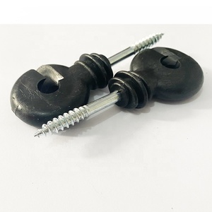 ฉนวนกันไฟฟ้าสำหรับรั้วฟาร์มแบบเกลียวพร้อมห่วงจับประตู สีดำ - Product Image 6