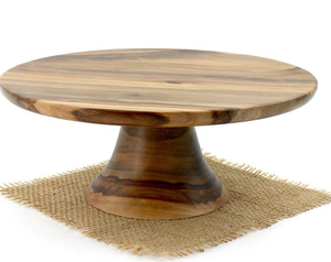 Support à gâteau rond en bois écologique fait main, présentoir à dessert naturel sur piédestal pour mariage, fête, décoration de table de boulangerie - Product Image 5