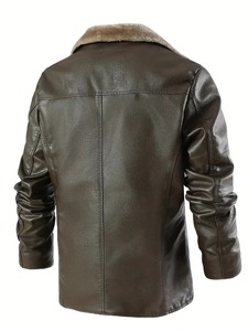 Manteau en cuir et fourrure de qualité supérieure avec intérieur chaud et finition de luxe, fabrication OEM - Product Image 5