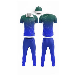 Ensemble complet d'uniformes de cricket par sublimation : maillot et pantalon |   Tenue complète d'équipe de cricket pour hommes, femmes et jeunes : polo et pantalon - Product Image 2