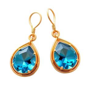 Pendientes colgantes azules de gota de agua de Plata de Ley 925 a la moda estilo Vintage de lujo mínimo para fiestas - Product Image 1