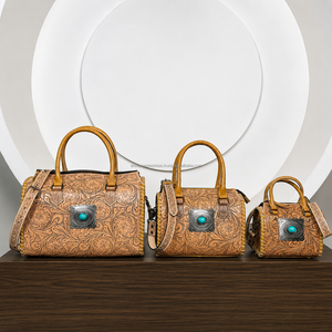 Bolso de Viaje de Cuero Genuino de Vaca, Hecho a Mano, de Lujo, Unisex, Tipo Speedy, para Fin de Semana, de Gran Venta - Product Image 4