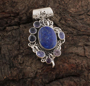 Collier Pendentif Artisanal en Argent S925 Plaqué Platine avec Zircon, Style Vintage, Bijou Naturel de Luxe Unisexe, Sertissage Bezel - Product Image 4