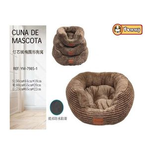 Cuccia Ovale per Cani Yommy in Corduroy S M L, Base Impermeabile Antiscivolo - Product Image 6