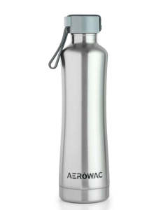 Portable stainless steel vacuum insulated drink bottle with reusable loop lid thermal hydration design for <b>work</b> camping - Product Image 4