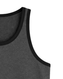 Custom Light Green White Contrast Trim <b>Men</b> Tank Top Sleeveless Cotton Vest Casual Summer Gym Workout Fitness Solid Color <b>Singlet</b> - Product Image 6