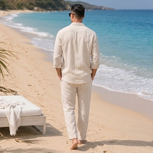 Ensemble de chemises pour hommes, tissu léger et doux, respirant, coupe confortable, design durable, idéal pour un usage quotidien décontracté, avec option OEM - Product Image 2