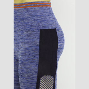 Leggings de Yoga de Cintura Alta para Mujer, Sin Costuras, Cintura Elástica, Estilo Casual para Gimnasio y Fitness, Entrenamientos de Verano, Diseño Sólido, Spandex/Poliéster - Product Image 4