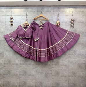 Yellow Cotton <b>Lehenga</b> Choli Set Traditional Indian Outfit Ruffle Blouse Pleated <b>Skirt</b> Floor-Length Quick Dry for Wedding Party - Product Image 5