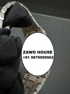 Montre mécanique pour homme en acier inoxydable de 41 mm, diamant Moissanite VVS1, mouvement automatique, style hip-hop, fabrication artisanale, montre de sport et d'affaires - Product Image 3