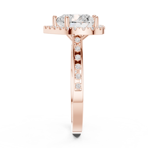 Anillo de Compromiso con Diamante Corte Corazón para Mujer, Clásico, Certificado IGI, Oro Sólido de 14K, Lujoso, para Aniversario o Fiesta - Product Image 4