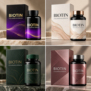 Capsules de biotine, collagène et kératine en marque privée OEM, complément alimentaire pour la santé des cheveux, de la peau et des ongles, formule personnalisée, logo personnalisé - Product Image 4