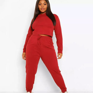 <b>Women</b> Red Solid Streetwear Tracksuit Set Full Sleeve Sporty Hooded <b>Joggers</b> Side Stripe Regular Fit Winter Woven <b>Fleece</b> - Product Image 4