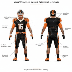 Conjunto de Uniforme de Fútbol Americano de Poliéster Moderno para Todas las Temporadas, Transpirable, para Entrenamiento de Rugby, con Pantalones y Equipamiento de Seguridad para Adultos - Product Image 2