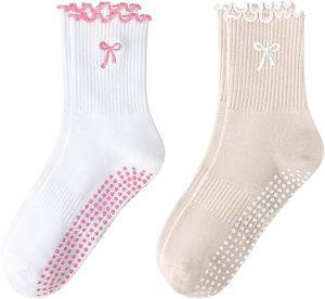 Pilates <b>Socks</b> With <b>Grips</b> for Women Cute Non Slip Crew Gripper Yoga <b>Sock</b>-Grippy Sticky for Hospital/Dance Barre/Workout - Product Image 1