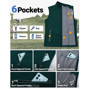 Gilet Softshell Durable pour Homme – Veste Utilitaire Sans Manches Imperméable et Coupe-Vent avec Doublure Polaire pour Randonnée et Pêche - Product Image 3