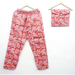 Ensemble de pyjama 100 % coton à imprimé floral, manches longues, vêtements d'intérieur, tenue de nuit d'été, taille haute élastique - Product Image 4