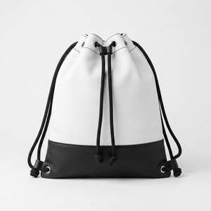 Sacs de sport à cordon pour femmes, sacs de sport en cuir à double sangle, sacs à dos en cuir à cordon pour vêtements de sport - Product Image 5