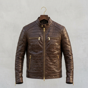 เสื้อแจ็คเก็ตหนังผู้ชาย ดีไซน์แฟชั่นใหม่ล่าสุด คุณภาพพรีเมียม - Product Image 3