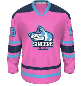 Vente en gros de sweats à capuche personnalisés à manches longues en polaire pour le hockey sur glace, tissu polyester, sublimation, sweats à capuche pour le hockey sur glace, uniforme de hockey, 280g - Product Image 3