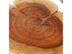 Mesa Auxiliar de Madera de Acacia, Mesa Decorativa Rústica de Madera, Mesa Auxiliar de Madera Natural para Sala de Estar, Madera de Acacia Hecha a Mano 2026 - Product Image 6