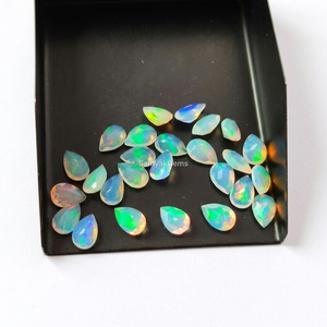 Ópalo Etíope Natural en Forma de Pera de 7x5mm, Corte Facetado, Gema Suelta, Ópalo Welo Multifuego AAA, Lote al por Mayor para Fabricación de Joyas - Product Image 3