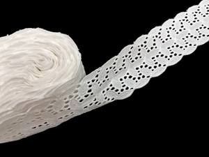 Hot sale 100% Cotton <b>lace</b> Breathable Eco-Friendly Quick-Dry <b>Stretch</b> for Apparel Dresses Sarees - Product Image 4