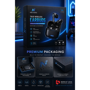 Caja Personalizada para Auriculares Nexora, Empaque para Electrónicos - Product Image 1
