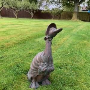Escultura de Pato de Bronce Hecha a Mano con Gorro, Decoración de Jardín para Montar en el Suelo, Estilo Vintage, Precio al por Mayor - Product Image 3