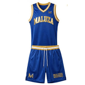 Ensemble de sport respirant pour équipe de basketball, short et maillot de qualité supérieure, vêtements de sport pour terrain de rue, MALUZA INDUSTRIES - Product Image 3