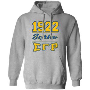 Sudadera con Capucha Gris con Estampado de Sigma Gamma Rho para Mujer, Sudadera con Capucha con Gráfico de Letras de Hermandad Griega, Ropa Personalizada para el Campus - Product Image 1